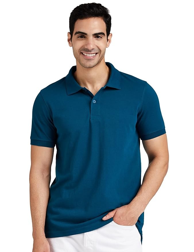 Symbol Men's Solid Cotton Rich Polo T Shirt | Collar Tshirts | Half Sleeves | Plain-Regular Fit (Available in Plus Size and Combo Pack of 2)