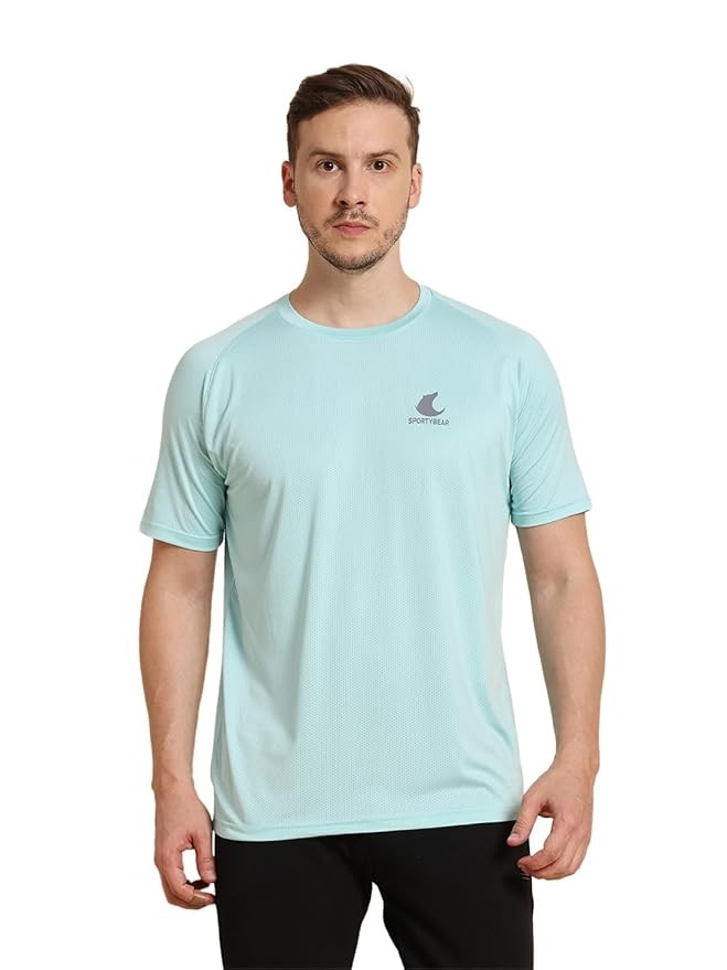 Activewear T-Shirt | Imported Peach Polyester, Dry-Fit, Ultra-Soft, UV Protection, Anti-Odor, 4-Way Stretch & Breathable Fabric