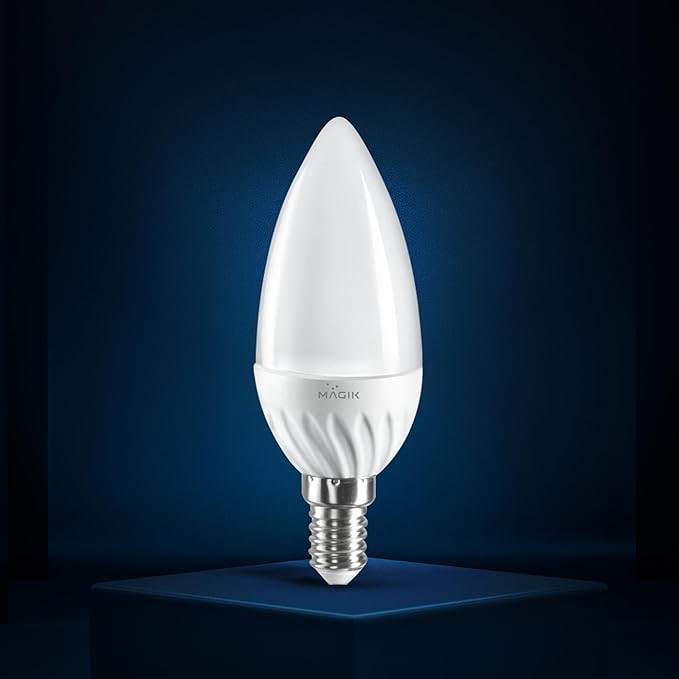 5W E14 Candle LED Bulb | Cool White 6500K | Frosted Finish | Energy-Efficient Decorative Light for Chandeliers, Lamps & Wall Fixtures | Pack of 1