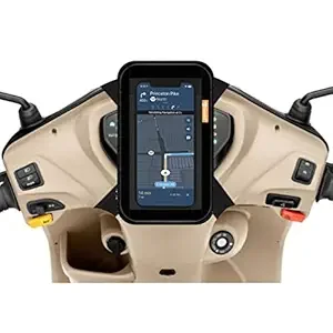 Tantra Mobile Holder for Scooty - Scooty Accessories, Activa Mobile Holder for Scooter, Compatible with All Scooters, Water Resistant Mobile Pouch, Grey, 7 Inch